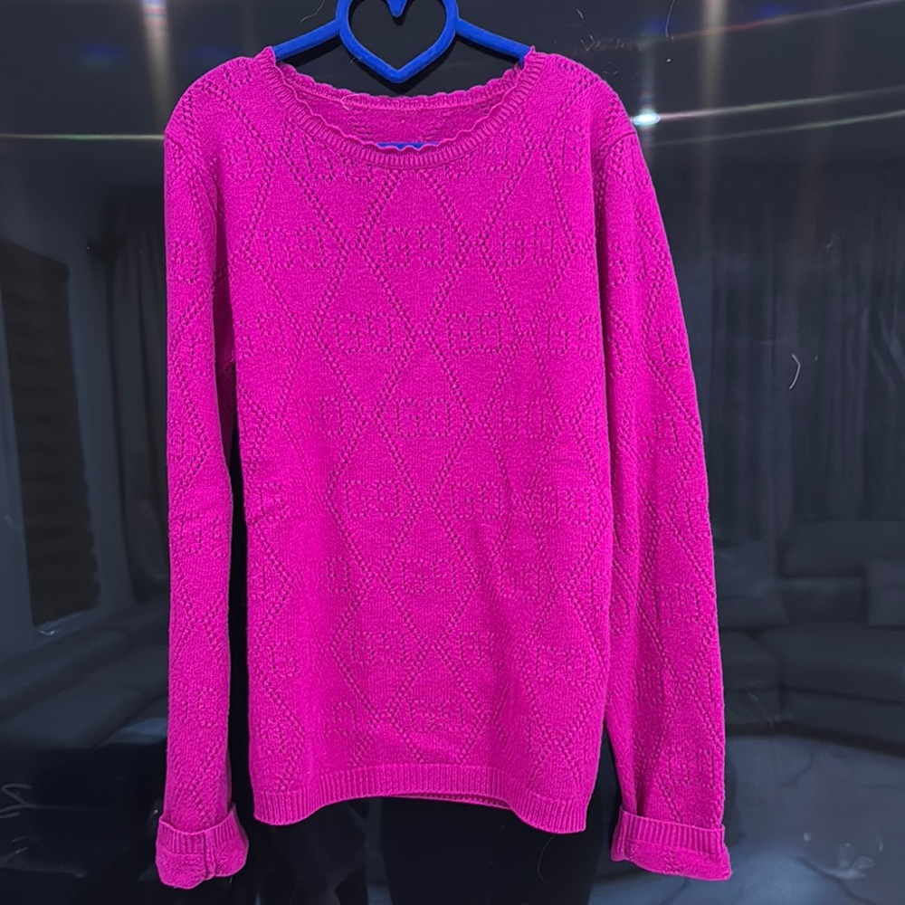 Gucci Pink Crew Neck Sweater Soft Texture